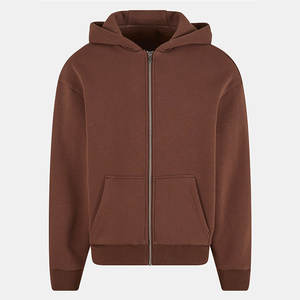 Sweat à capuche zippé de haute qualité 100% coton, lourd, surdimensionné, à double fermeture éclair, sweat à capuche personnalisé pour homme, sweat à capuche zippé intégral - Product Image 5