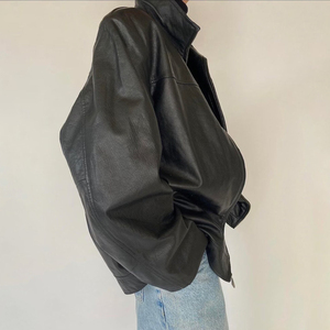 Nouvel arrivage de vestes pour femmes en cuir véritable à la mode taille adulte meilleur design hiver chaud avec fermeture éclair veste régulière pour femmes - Product Image 3