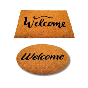 Alfombras de bienvenida de fibra de coco hechas a mano ecológicas con PVC antipolvo y de larga duración forma personalizable de fábrica de Vietnam - Product Image 1