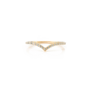 Último nuevo diseño de alta calidad Natural corte redondo Topacio Azul 14K oro amarillo sólido FORMA DE V anillo delicado joyería minimalista mujeres - Product Image 1
