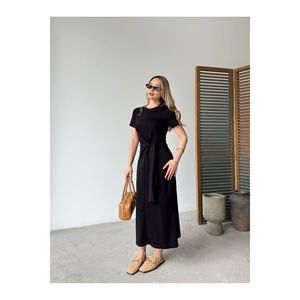 Abito Casual da donna con cravatta laterale in tessuto modale - Product Image 3