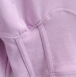 New Winter Loose <b>Crop</b> <b>Top</b> <b>Hoodies</b> Cotton Thick Quick Dry Custom logo Breathable Women's <b>Crop</b> <b>Top</b> <b>Hoodies</b> Wholesale 2025 - Product Image 6