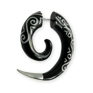 Bijoux ethniques Boho faits à la main pour femmes accessoire biologique corne de bétail naturelle boucles d'oreilles goutte d'eau artisanat naturel - Product Image 2