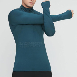<b>Men</b> Half Zipper <b>Compression</b> <b>Shirt</b> Quick Dry Sportswear Gym Top Custom Logo <b>Men</b> <b>Compression</b> <b>Shirt</b> - Product Image 5
