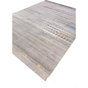 Manchaha Geometric Hand Knotted <b>Wool</b> & Bamboo Silk Rug 10mm Thick Rectangle for Home Living Room or Hallway-Les-2497 - Product Image 2