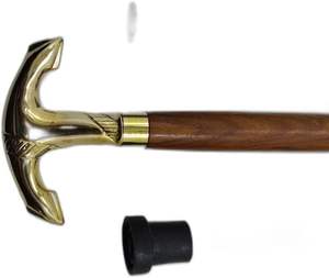 Bastón tradicional artesanal hecho a mano de madera plegable (atornillado) bastón de 36 pulgadas-bastón de caminar hecho a mano con latón - Product Image 4