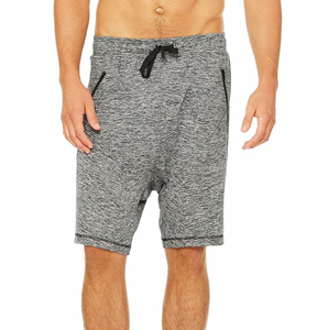 Shorts de survêtement décontractés vintage pour hommes en gros, 100% polyester respirant gris avec poches - Product Image 1