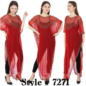 Transparent Net Fabric Beach Cover up Party Wear Poncho Shrug <b>Cardigan</b> Blouse Style Top Dress Holidays Wear Hand Crafted Work <b>UK</b> - Product Image 3