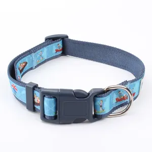 Collar de perro ajustable de lujo, estampado de nailon de la mejor calidad con decoración de plumas, Material de poliéster - Product Image 5