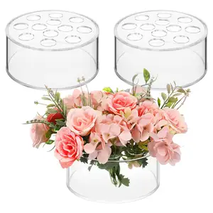 Individuelle klare runde rechteckige Acryl-Vasen für den Hochzeits-Tisch mit Blumendekoration