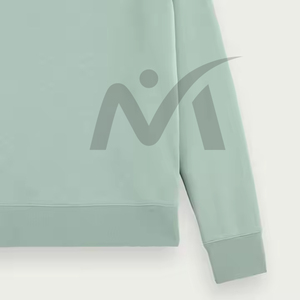 Sweat-shirt en molleton de coton surdimensionné 220 g/m² doublé, écologique, pour hommes, avec logo brodé personnalisé, style streetwear, col rond, vente en gros - Product Image 4