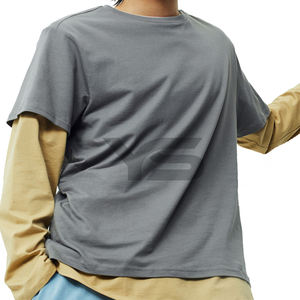 Camiseta de peso pesado sobre camisetas de talla grande Camiseta de hombre 100% algodón en blanco liso cuello redondo Camiseta de gran tamaño para hombres - Product Image 6