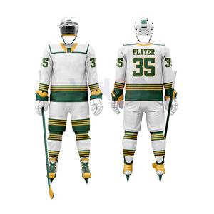 Conjunto completo de sublimación personalizada de alta calidad, uniforme deportivo de hockey sobre hielo para equipo, uniforme de hockey sobre hielo barato de secado rápido, servicio OEM ODM - Product Image 4