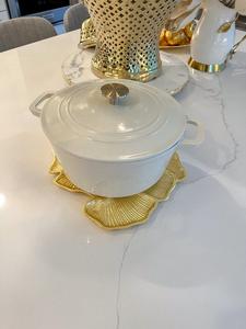 Bandeja de hojas de Gingko, decoración de Ramadán, diseño de hojas doradas, bandeja para servir Chocolate y aperitivos, Plato decorativo para hoteles - Product Image 3