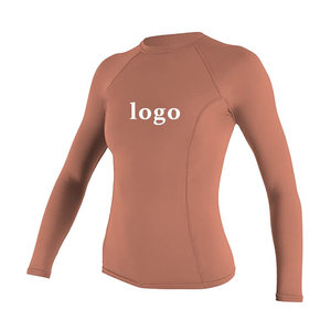 Nuevo logotipo personalizado en blanco camisas de surf rash guard mujeres niñas camisa de compresión upf50 + rash guard para natación buceo OEM - Product Image 1