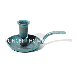 Bougeoir en fer d'appoint pour la maison contemporaine avec des lignes épurées en forme de cône et des motifs géométriques marblecandle pot - Product Image 6