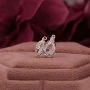 14K Gold Women's <b>Pendant</b> <b>Necklace</b> Pear Marquise Lab Grown Diamond Statement Piece for Anniversary Gift Main Stone Moissanite - Product Image 2