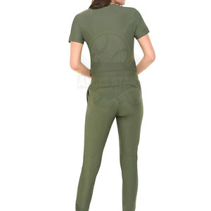 Uniformes Médicos Personalizados de Alta Calidad OEM, Conjuntos de Uniformes Quirúrgicos de Color Sólido, Transpirables, de Secado Rápido, de Algodón, Diseño Urbano para Mujer, para Hospitales - Product Image 3
