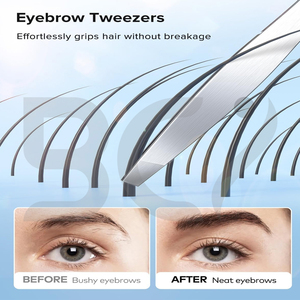 Pinzas para Cejas Duraderas y Personalizadas al Por Mayor, Pinzas Inclinadas de Acero Inoxidable para Depilación para Mujeres y Hombres - Product Image 4