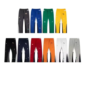 Hot Sale Streetwear <b>Joggers</b> <b>Skinny</b> Patchwork <b>Men's</b> <b>Jogger</b> Pants Custom Printed Logo Cotton Flared Sweatpants - Product Image 1