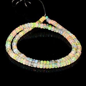 Perles rondes lisses en opale éthiopienne naturelle de qualité supérieure AAA ++ pour bijoux faits à la main brin de 8 à 16 pouces - Product Image 3