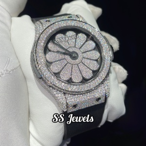 Real VVS Moissanite Relojes de cuarzo Totalmente automático Banda de acero inoxidable Lujo en Japón Estilo Deporte Moda Cristal mecánico - Product Image 1