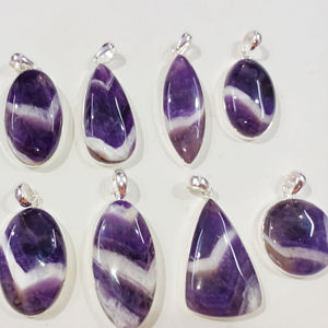 Colgante de Plata de Ley 925 amatista letras cursivas colgantes amatista encaje buddah Ojo de Horus colgante rebanada encanto - Product Image 2