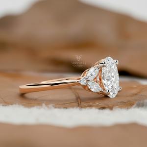 Anillo de Diamante de Laboratorio de 1-3 Quilates, Corte Ovalado, Color D-F, Claridad VVS/VS, Certificado IGI, con Oro Amarillo Sólido de 14K, Venta al Por Mayor - Product Image 5