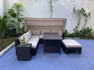 SF00008 Juego de sofá de ratán para exteriores hecho de marco de acero con diseño moderno Hecho en Vietnam con el mejor precio - Product Image 3