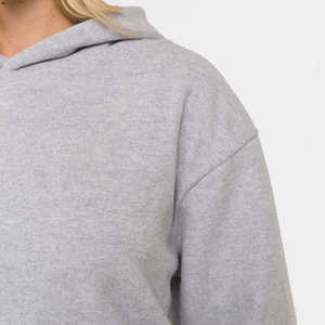 Chándal de manga larga para mujer, chándal de lana de algodón 100% ajustado negro liso, jersey con estampado personalizado, chándal deportivo para mujer - Product Image 4