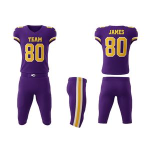 Ensemble d'uniformes de football américain personnalisé, maillot d'équipe sublimé et élégant, kit de vêtements de sport en spandex respirant pour uniforme de football américain - Product Image 1