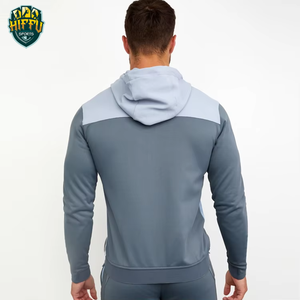 ชุดวอร์มผ้าโพลีเอสเตอร์สำหรับผู้ชายชุดวอร์มผ้าโพลีเอสเตอร์มีซิปและกระเป๋า - Product Image 2