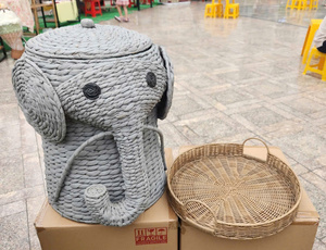 Best Selling Bamboo <b>Seagrass</b> <b>Storage</b> <b>Basket</b> with Lining - Product Image 3