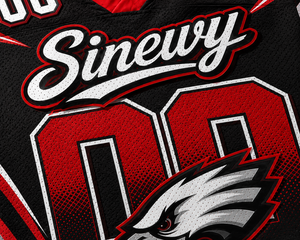 เสื้อฟุตบอลอเมริกันแบบสั่งทำ Sinevy คอวี แขนสั้น ผ้าโพลีเอสเตอร์พิมพ์ลายแบบ Sublimation ระบายเหงื่อได้ดี เสื้อผ้าสำหรับผู้ใหญ่แบบ Unisex - Product Image 3