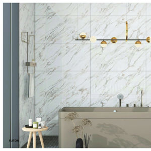 Dalles de sol en porcelaine haute brillance 600x1200 aspect marbre de luxe qualité export pour usage résidentiel et commercial - Product Image 1