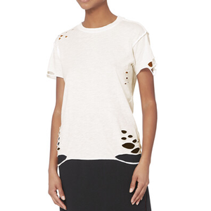 เสื้อยืดมีรูขาดของผู้หญิงเสื้อยืดเป็นมิตรกับสิ่งแวดล้อม - Product Image 4