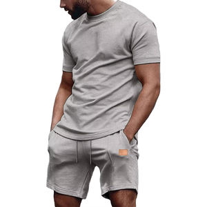 Mode hommes t-shirt et short ensemble décontracté streetwear élégant premium deux pièces tenue fantastiques fournisseurs et fabrication - Product Image 5