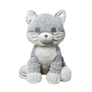 Baffi al gatto 50cm-realizzati in francia-gigante peluche gatto grigio XL