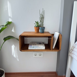 Mesita de noche flotante moderna, 1-4 cajones, muebles de dormitorio de almacenamiento de madera ecológicos hechos a mano para sala de estar y oficina en casa - Product Image 3