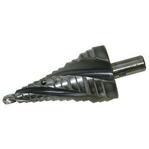 HSS <b>Step</b> Spiral Cutters for Sheet Metal with Straight Shank for Sharpening MF DIN 60403 Blind Holes-Metric Size Made Alloy - Product Image 1