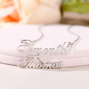 Jeulia Always Remember Personalized <b>Name</b> Necklace-Gold Plated Stainless Steel Heart & Butterfly Diamond <b>Chain</b> - Product Image 5