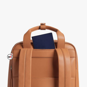 Nueva mochila para ordenador portátil personalizada Unisex de alta calidad de gran espacio de cuero PU de uso diario mochilas de moda de viaje impermeables a la moda - Product Image 4