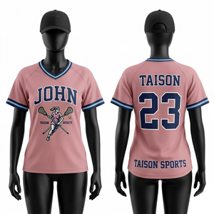 Jersey de Lacrosse para Mujer, Premium, 180 GSM, Poliéster Transpirable, Color Verde Coral, Diseño Geométrico de Paneles, Logotipo Personalizado por Sublimación - Product Image 2