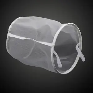 Home Brewing 30 Mesh Food Grade Nylon Balde Filtro Bag Beer Wine Resíduo Separação Bag com Aço Inoxidável Anel