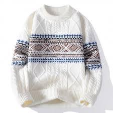 Pull en tricot jacquard uni pour homme, hiver 2025, dernier design, service OEM, personnalisé, devant en coton, anti-boulochage, anti-froissement - Product Image 5