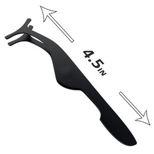 ที่หนีบขนตา4.5นิ้วแหนบสเตนเลสเคลือบกระดาษสีดำ - Product Image 6