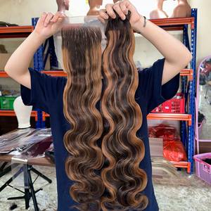 วิกผมดิบจากเวียดนามมัดผมมนุษย์ลอนอิตาลีและลูกไม้ด้านหน้า - Product Image 1