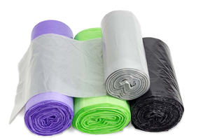 Venta al por mayor de bolsas planas desechables OXO biodegradables personalizadas, diseño de fuelle lateral en rollo para uso en supermercados, bolsas de basura para embalaje - Product Image 3