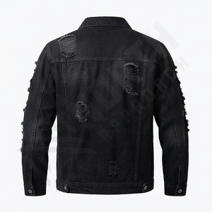 Veste en jean pour homme de haute qualité, personnalisée, à col montant, réversible, mode d'hiver, streetwear, design élégant, jean tendance, durable - Product Image 2