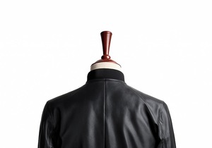 Blouson aviateur en cuir noir pour homme, coupe slim, style motard, classique, fait main, luxe, col montant, imperméable - Product Image 3